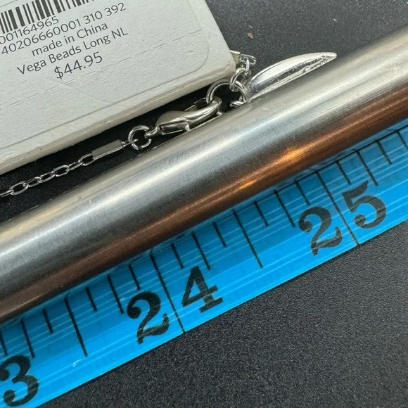 ColdWater Creek Stunning Very Long Silver Tone Bead Stations With Crystals - Picture 10 of 12